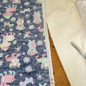 Cut batting to the edge of the fabric