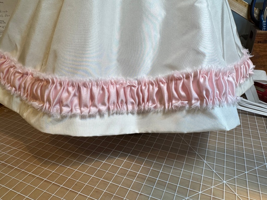 Progress on Julia – corset cover and skirt